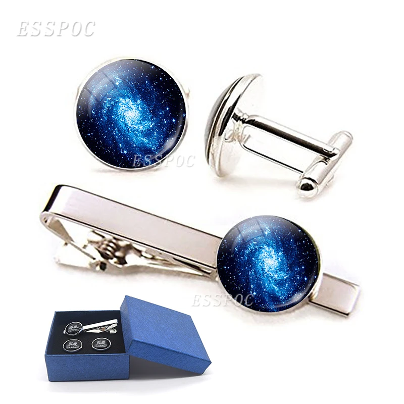 Fashion Galaxy Nebula Space Picture Glass Cabochon Cufflinks and Tie Clip Bridegroom Wedding Silver Plated Best Gift
Fashion Galaxy Nebula Space Picture Glass Cabochon Cufflinks and Tie Clip Bridegroom Wedding Silver Plated Best Gift