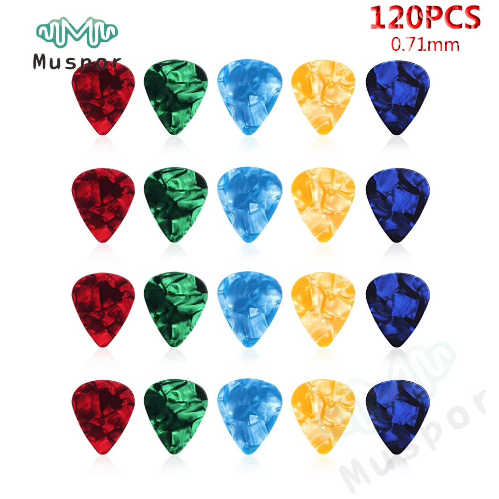 0.71mm Celluloid Guitar Picks Acoustic Electric Bass Banjo Mandolin Piks Plectrum Mediator Guitarra Stringed Instrument
0.71mm Celluloid Guitar Picks Acoustic Electric Bass Banjo Mandolin Piks Plectrum Mediator Guitarra Stringed Instrument