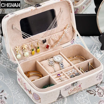 Exquisite Travel Jewelry Box Women Leather Rectangle Packaging Necklace Rings Earrings Storage Organizer Display Gift Boxes Case
Exquisite Travel Jewelry Box Women Leather Rectangle Packaging Necklace Rings Earrings Storage Organizer Display Gift Boxes Case