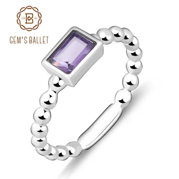 GEM'S BALLET 0.58Ct Natural Purple Amethyst Gemstone Rings 925 Sterling Silver Trendy Classic Engagement Fine Jewelry for Women
GEM'S BALLET 0.58Ct Natural Purple Amethyst Gemstone Rings 925 Sterling Silver Trendy Classic Engagement Fine Jewelry for Women