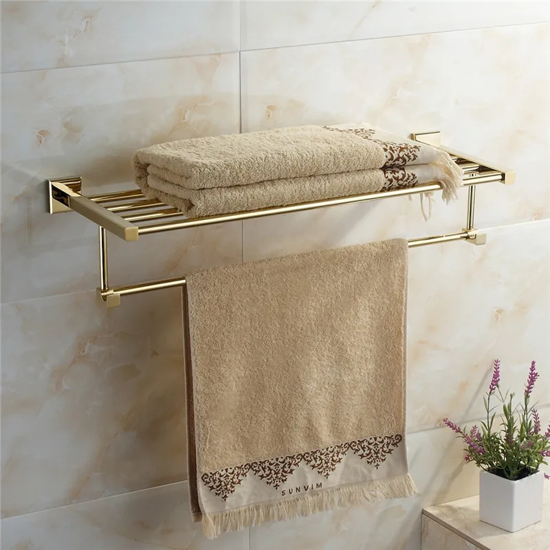 gold Bath Towel Rack Wall Mounted Bath Towel Holder Double Towel Rails holder
gold Bath Towel Rack Wall Mounted Bath Towel Holder Double Towel Rails holder