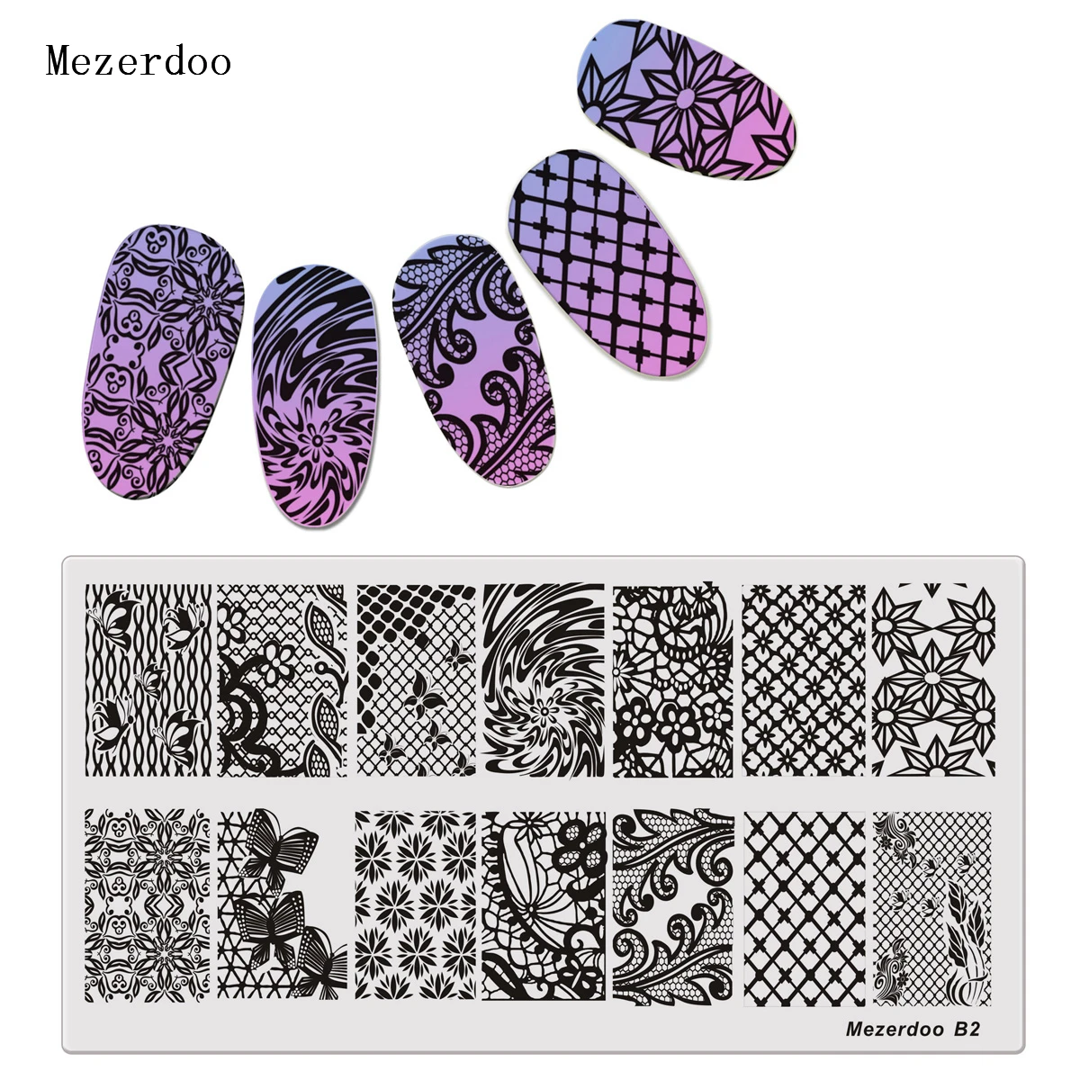 1 Pc Lace Rectangle Stamping Plate Nail Art Stamp Template Butterfly Flower Design Image Plate 12*6cm Mezerdoo B2
1 Pc Lace Rectangle Stamping Plate Nail Art Stamp Template Butterfly Flower Design Image Plate 12*6cm Mezerdoo B2