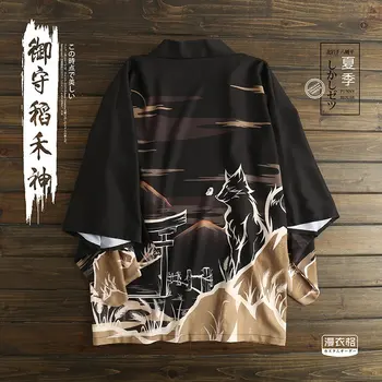 Japanese Fushimi Inari Taisha Fox Print Kimono Haori Yukata Fashion Women Summer Sunscreen Cardigan Coat Cosplay Couple Tops
Japanese Fushimi Inari Taisha Fox Print Kimono Haori Yukata Fashion Women Summer Sunscreen Cardigan Coat Cosplay Couple Tops