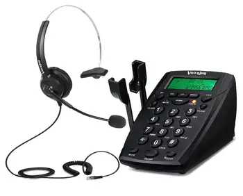 

Call Center Phone Dialpad Telephones with Noise Cancellation Headset, PC Recording ,Volume, Mute,Redial Functions telephone