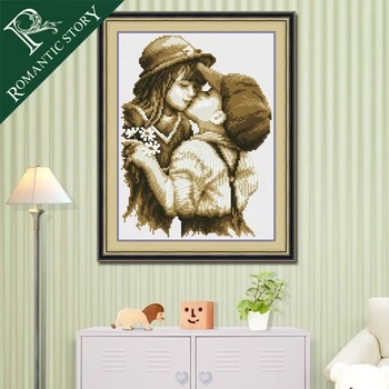 Romantic Story Boys and Girls First Kiss Pattern DMC Cross Stitch Needlework DIY Printing Cross-Stitch Set For Embroidery Kits
Romantic Story Boys and Girls First Kiss Pattern DMC Cross Stitch Needlework DIY Printing Cross-Stitch Set For Embroidery Kits