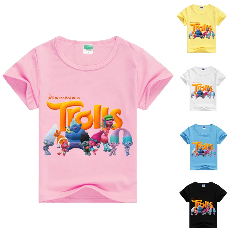 2017 Summer Boys Shirts Troll Shirt Poppy Clothes Novatx Baby Girl