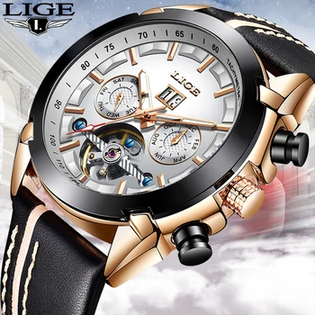 LIGE Men Watches Top Brand Luxury Automatic Mechanical Watch Leather Waterproof Sport Watch Men Date Business Clock Reloj Hombre
LIGE Men Watches Top Brand Luxury Automatic Mechanical Watch Leather Waterproof Sport Watch Men Date Business Clock Reloj Hombre