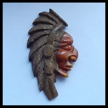 Natural Gemstone Carved Indian head Warring States Red Agate Cabochon,48x26x8mm,8.5g
Natural Gemstone Carved Indian head Warring States Red Agate Cabochon,48x26x8mm,8.5g