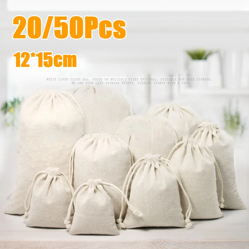 Small Linen Bags Pouch Drawstring Burlap Jute Sack Jewelry Millet Holder Case Gift 12*15cm Storage 20/50pcs White
Small Linen Bags Pouch Drawstring Burlap Jute Sack Jewelry Millet Holder Case Gift 12*15cm Storage 20/50pcs White