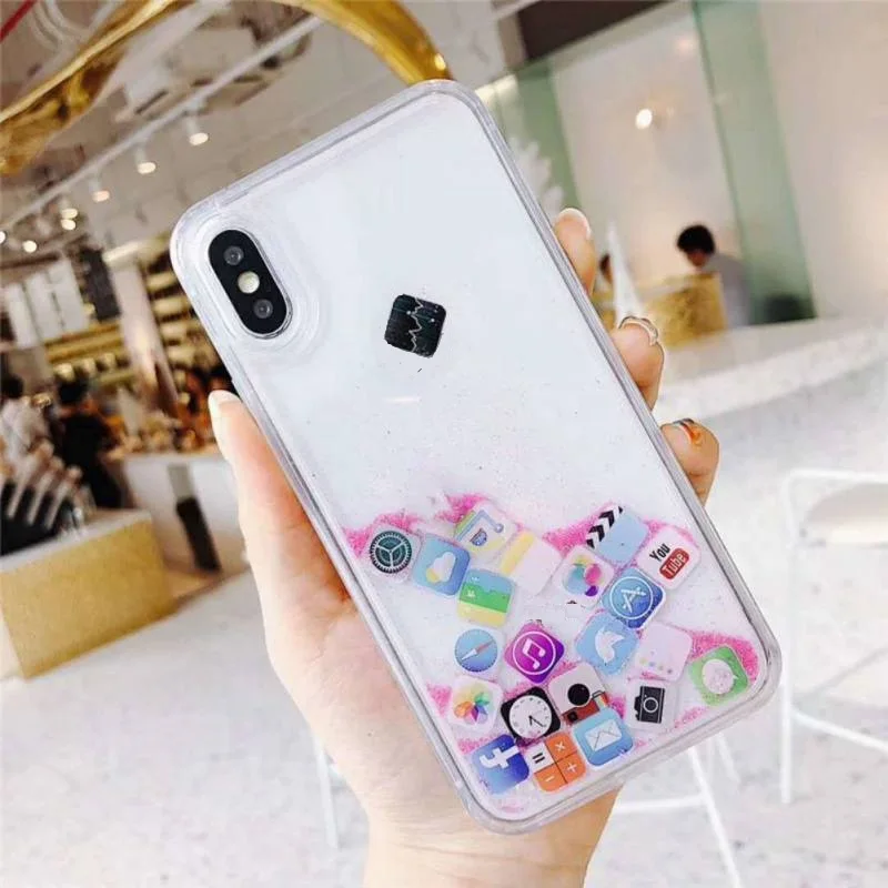 Dynamic Liquid Phone Case Crystal Transparent Rhinestone Cube Decorative TPU Plastic Protector Cellphone Back Cover For iPhone
Dynamic Liquid Phone Case Crystal Transparent Rhinestone Cube Decorative TPU Plastic Protector Cellphone Back Cover For iPhone
