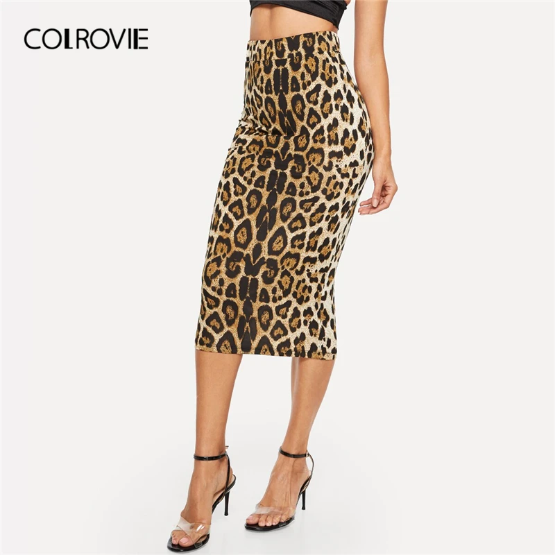 COLROVIE High Waist Leopard Bodycon Skirt Women 2019 Spring Summer Glamorous Skirts Female Sexy Stretchy Pencil Skirt
COLROVIE High Waist Leopard Bodycon Skirt Women 2019 Spring Summer Glamorous Skirts Female Sexy Stretchy Pencil Skirt