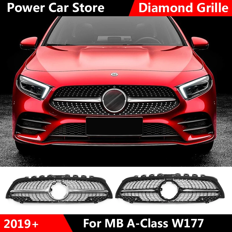 Car Front Grille Grill Mesh Bumper For Mercedes For Benz A Class W177 A250 A200 A45 For AMG 2019+ In Racing Grills Diamond Style 
Car Front Grille Grill Mesh Bumper For Mercedes For Benz A Class W177 A250 A200 A45 For AMG 2019+ In Racing Grills Diamond Style