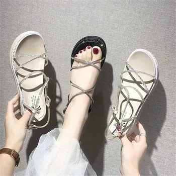 2019 Women Sandals Fish Mouth Hollow Summer Casual Women Shoes Rome Flat Sandals Lace-Up Beach Comfortable Sandals Women Wedge
2019 Women Sandals Fish Mouth Hollow Summer Casual Women Shoes Rome Flat Sandals Lace-Up Beach Comfortable Sandals Women Wedge