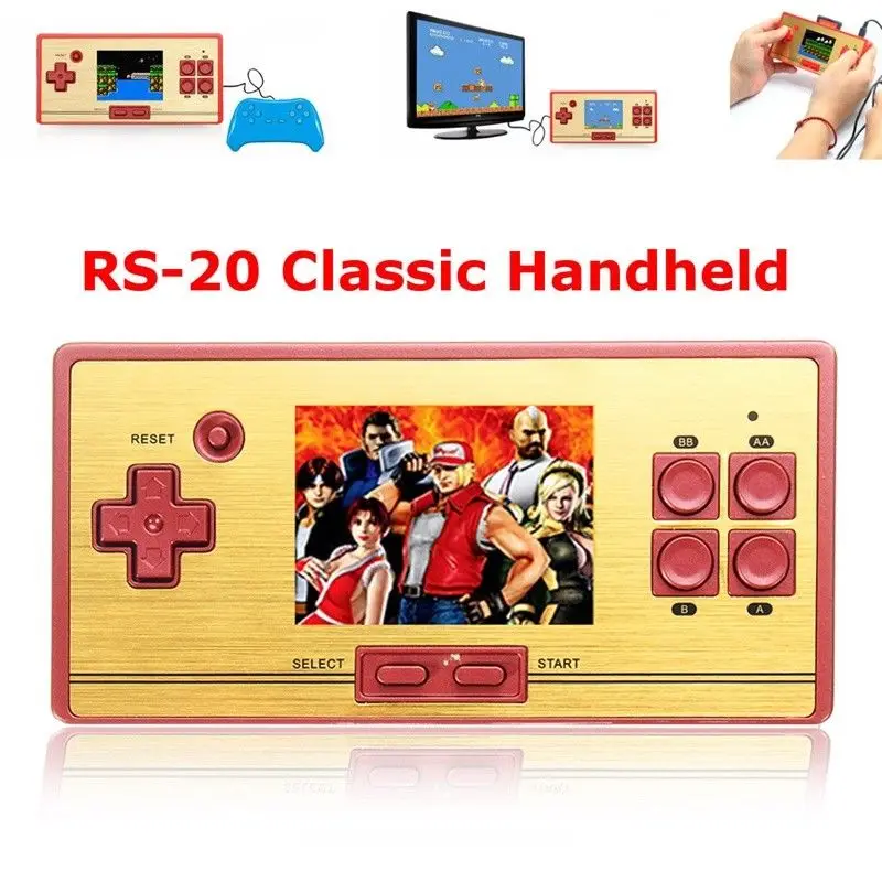CoolBaby RS-20 2.6" Retro Handheld Game Console Portable video Game Console Free 600 Games Free Game Handles Gift for kid
CoolBaby RS-20 2.6" Retro Handheld Game Console Portable video Game Console Free 600 Games Free Game Handles Gift for kid