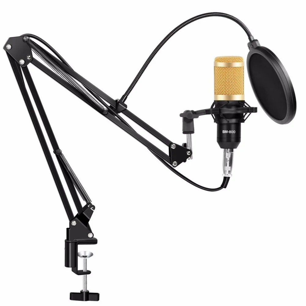 BM800 Mikrofon Professional Condenser Sound Recording Microphone With Shock Mount For Radio Singing Recording KTV Karaoke
BM800 Mikrofon Professional Condenser Sound Recording Microphone With Shock Mount For Radio Singing Recording KTV Karaoke