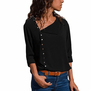 Spring Chiffon Shirt Fashion Long Sleeve Female Irregular Oblique Collar Ladies Casual shirt
Spring Chiffon Shirt Fashion Long Sleeve Female Irregular Oblique Collar Ladies Casual shirt