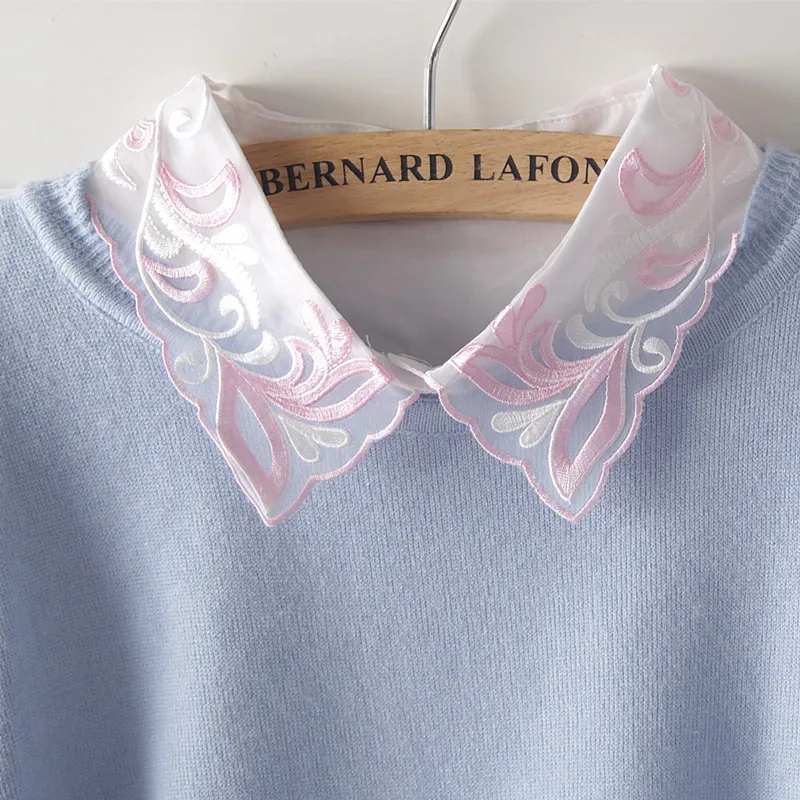 OnnPnnQ Women Fashion Embroidery Fake Collar Personality Remove Autumn Winter Shirt Sweater Clothes Accessories For Female Lady
OnnPnnQ Women Fashion Embroidery Fake Collar Personality Remove Autumn Winter Shirt Sweater Clothes Accessories For Female Lady