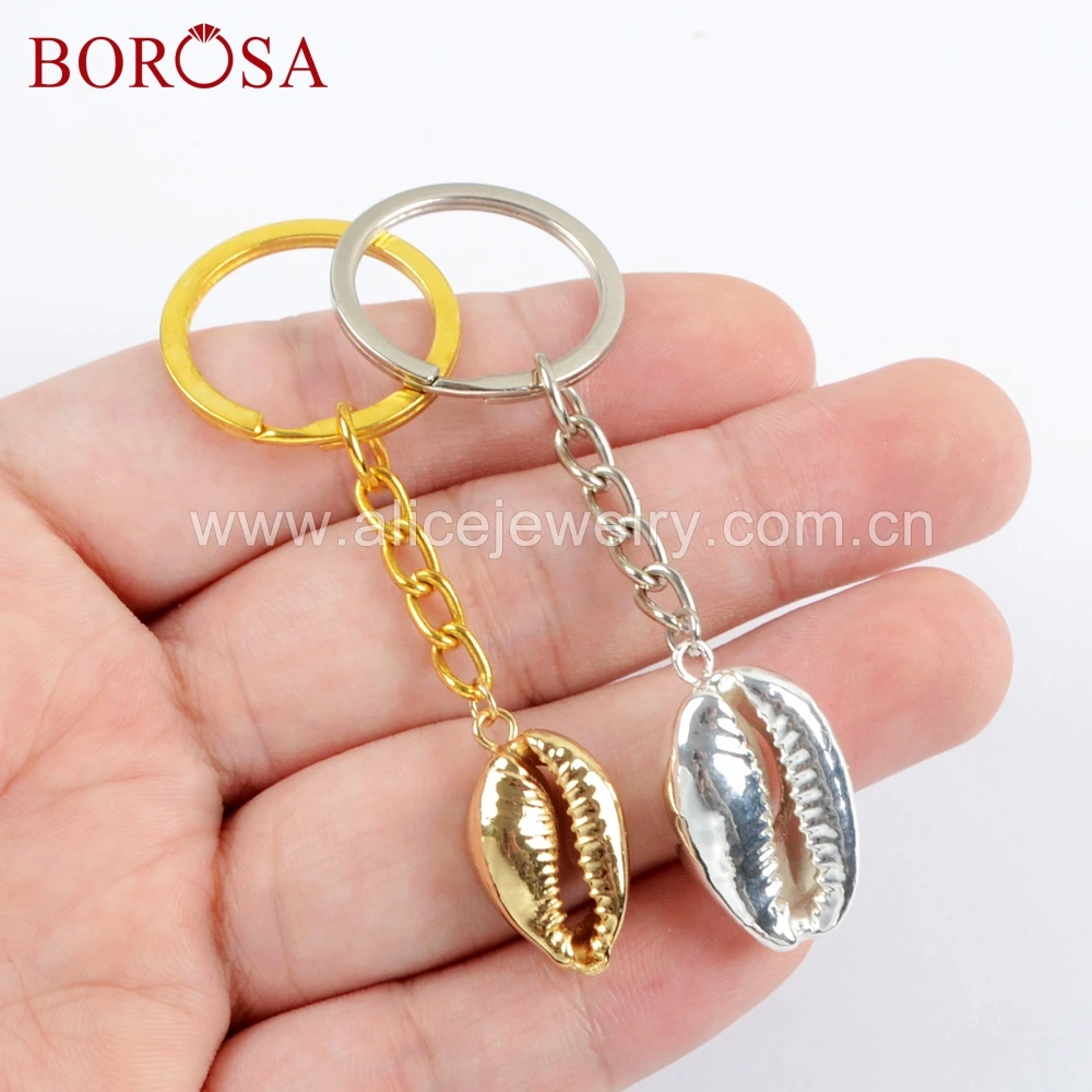 BOROSA 10pcs Gold/Silver Color Natural Cowrie Shell Key Chains for Young People for Decoration Fashion Jewelry HD0012
BOROSA 10pcs Gold/Silver Color Natural Cowrie Shell Key Chains for Young People for Decoration Fashion Jewelry HD0012