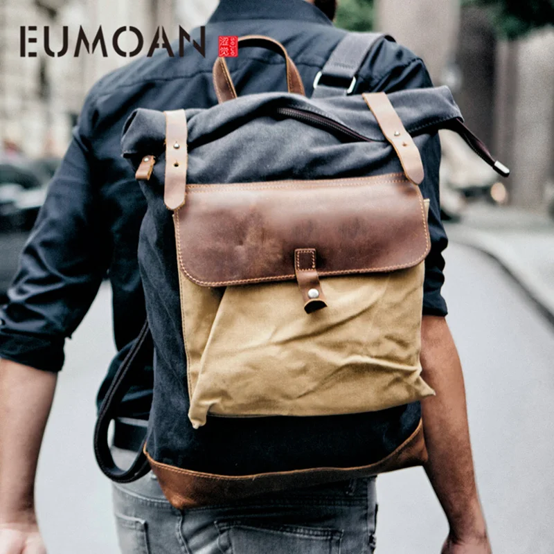 EUMOAN Canvas shoulder bag, male leisure travel college students outdoor waterproof backpack, female large capacity schoolbag
EUMOAN Canvas shoulder bag, male leisure travel college students outdoor waterproof backpack, female large capacity schoolbag