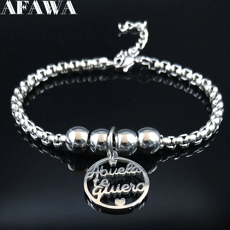 2019 Family Grandmother Stainless Steel Bracelets for Women Bead Silver Color Bracelet Bangle Jewelry pulseras mujer B18392
2019 Family Grandmother Stainless Steel Bracelets for Women Bead Silver Color Bracelet Bangle Jewelry pulseras mujer B18392