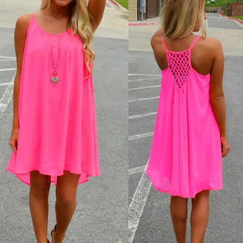 New summer dress women fashion sleeveless sweet casual beach dress hollow out solid loose midi dress plus size vestidos XXXL
New summer dress women fashion sleeveless sweet casual beach dress hollow out solid loose midi dress plus size vestidos XXXL