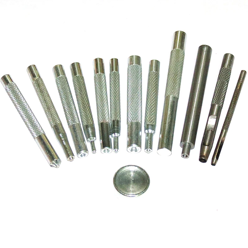 13 PCS Snaps Tools Button Installation MOLDS Sewing Repair Kit Combination Rivets Snap-Fastener Eyelet Knock Hand Punching Die
13 PCS Snaps Tools Button Installation MOLDS Sewing Repair Kit Combination Rivets Snap-Fastener Eyelet Knock Hand Punching Die