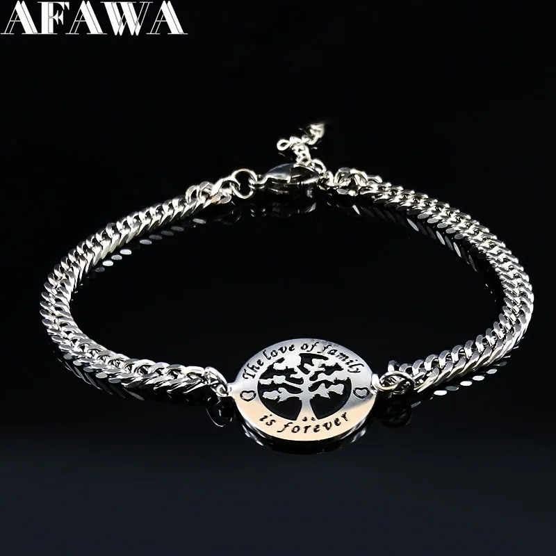 Tree Of Life The Love of Family is Forever Silver Color Stainless Steel Bracelets for Women Jewelry arbol de la vida B18441
Tree Of Life The Love of Family is Forever Silver Color Stainless Steel Bracelets for Women Jewelry arbol de la vida B18441