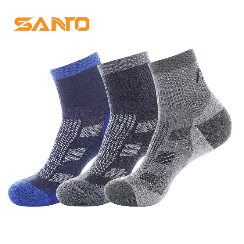 3 Pairs SANTO S046 45% Coolmax 50% Cotton Outdoor Hiking Socks Women/Men's Sports Socks Spring autumn Quick Dry
3 Pairs SANTO S046 45% Coolmax 50% Cotton Outdoor Hiking Socks Women/Men's Sports Socks Spring autumn Quick Dry