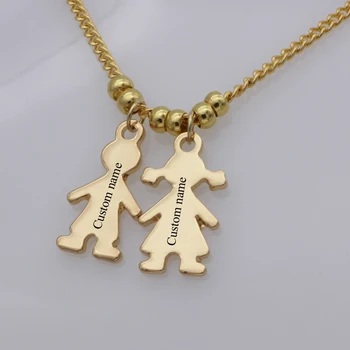 Fashion Boy and Girl Gold Color Necklace Custom Name & Date Necklaces Valentine's Day Drop Shipping Accepted YP3105 
Fashion Boy and Girl Gold Color Necklace Custom Name & Date Necklaces Valentine's Day Drop Shipping Accepted YP3105