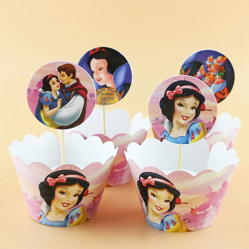 24PCS Snow White Princess Theme Cupcake Wrappers Birthday Party Decoration Cake Toppers Baby Shower Kids Favors Events Supplies
24PCS Snow White Princess Theme Cupcake Wrappers Birthday Party Decoration Cake Toppers Baby Shower Kids Favors Events Supplies