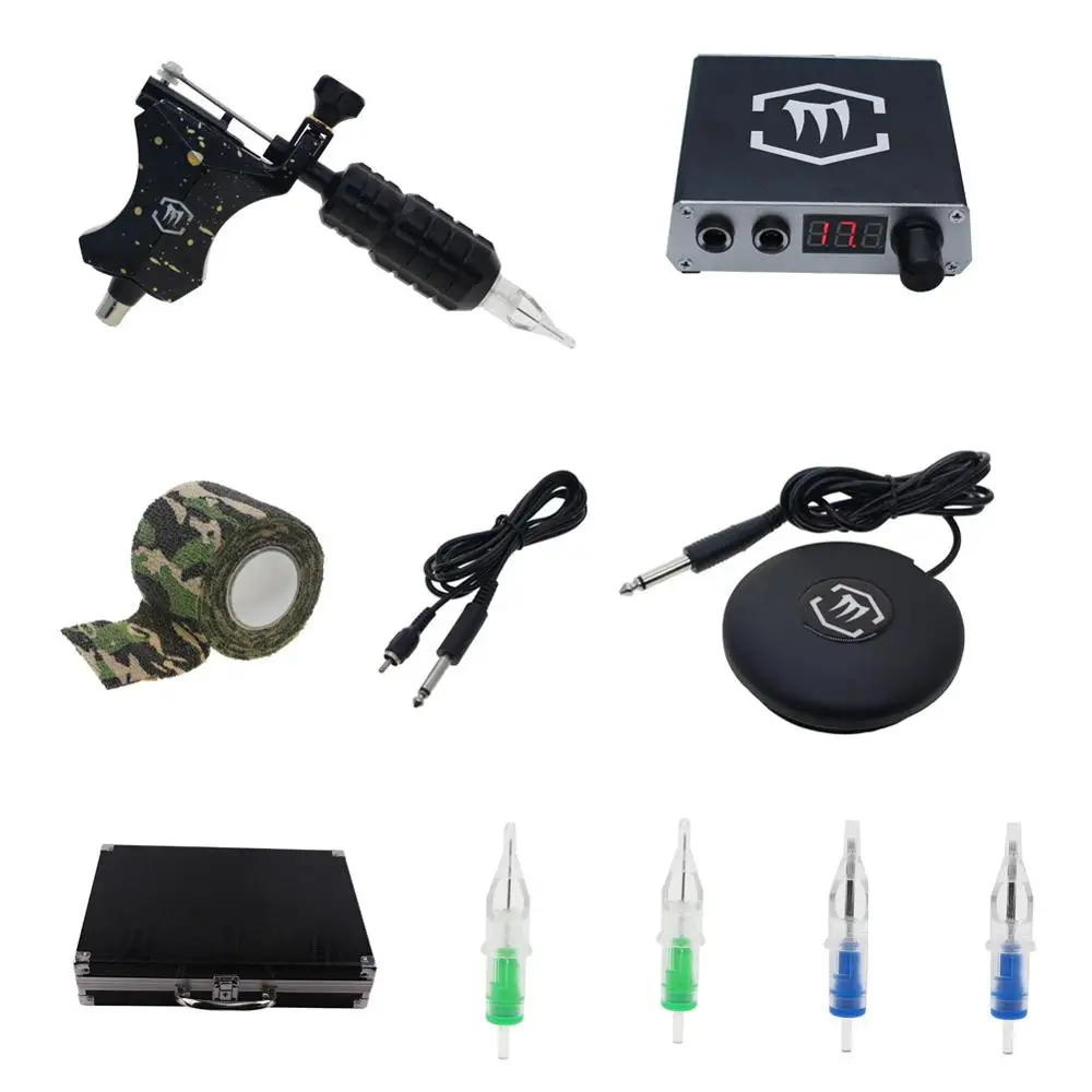 Rotary Tattoo Machines Guns Kits with Digtal Tattoo Power Supply Needles Grip KT007
Rotary Tattoo Machines Guns Kits with Digtal Tattoo Power Supply Needles Grip KT007