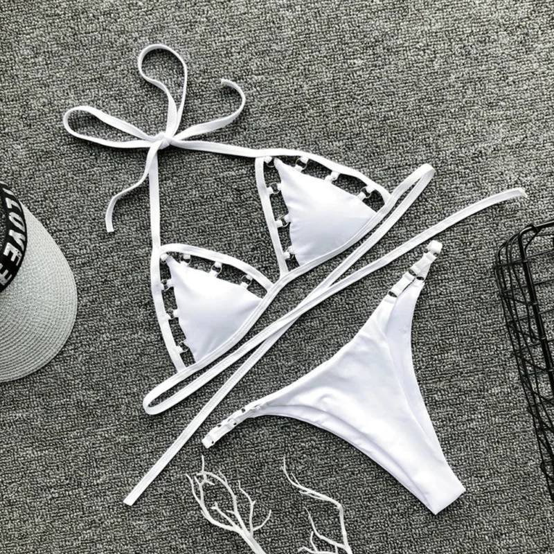 Women Bikini Set Black White Swimwear Bathing Suit Triangle Swimsuit Bandage Beachwear Brazilian Biquini
Women Bikini Set Black White Swimwear Bathing Suit Triangle Swimsuit Bandage Beachwear Brazilian Biquini
