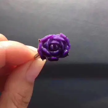 Fine Jewelry Real pURE 18 K Rose Gold South Africa Origin Natural Royal Blue Sugilite Gemstone Female Wedding Rings
Fine Jewelry Real pURE 18 K Rose Gold South Africa Origin Natural Royal Blue Sugilite Gemstone Female Wedding Rings
