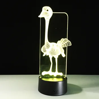 7 Color ostrich 3D light acrylic vision stereo light LED touch switch gift light 336
7 Color ostrich 3D light acrylic vision stereo light LED touch switch gift light 336
