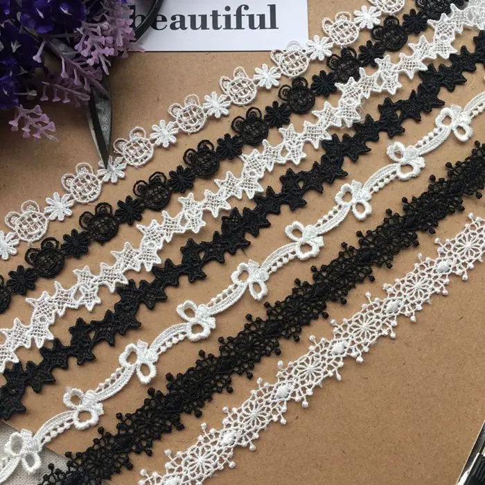 Exquisite polyester water soluble lace accessories DIY clothing necklace clavicle chain headband strap material
Exquisite polyester water soluble lace accessories DIY clothing necklace clavicle chain headband strap material