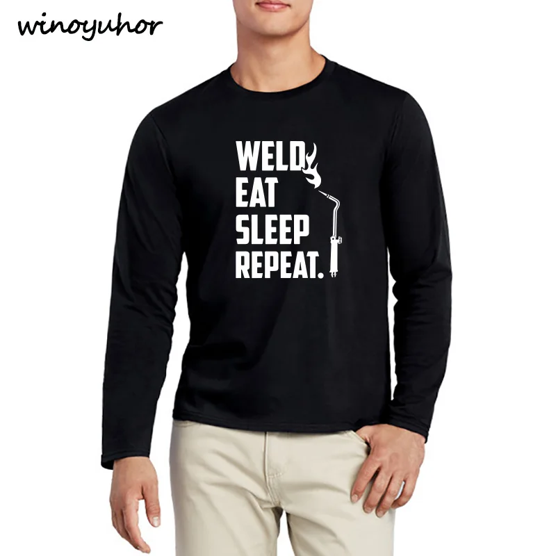 Weld Eat Sleep Repeat Welder Welding Print T-Shirt Autumn Casual Long Sleeve Cotton T Shirt Funny Tee Tops Camisetas Masculina
Weld Eat Sleep Repeat Welder Welding Print T-Shirt Autumn Casual Long Sleeve Cotton T Shirt Funny Tee Tops Camisetas Masculina