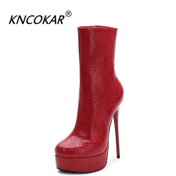 KNCOKAR Hot Sale New Fashionable Round Head Ultra High Heel Women's Shoe Club Fine Heel Middle Boots Big Size 36-46
KNCOKAR Hot Sale New Fashionable Round Head Ultra High Heel Women's Shoe Club Fine Heel Middle Boots Big Size 36-46