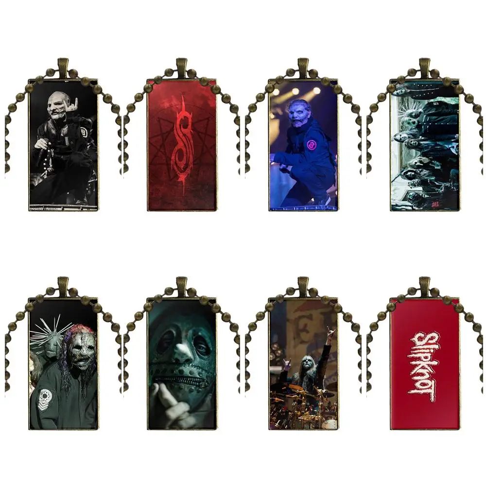 EJ Glaze Glass Pendant Necklace Handmade Half Pendant Rectangle Necklace For Men Women Party Gift Slipknot Rock Fans Costumes
EJ Glaze Glass Pendant Necklace Handmade Half Pendant Rectangle Necklace For Men Women Party Gift Slipknot Rock Fans Costumes