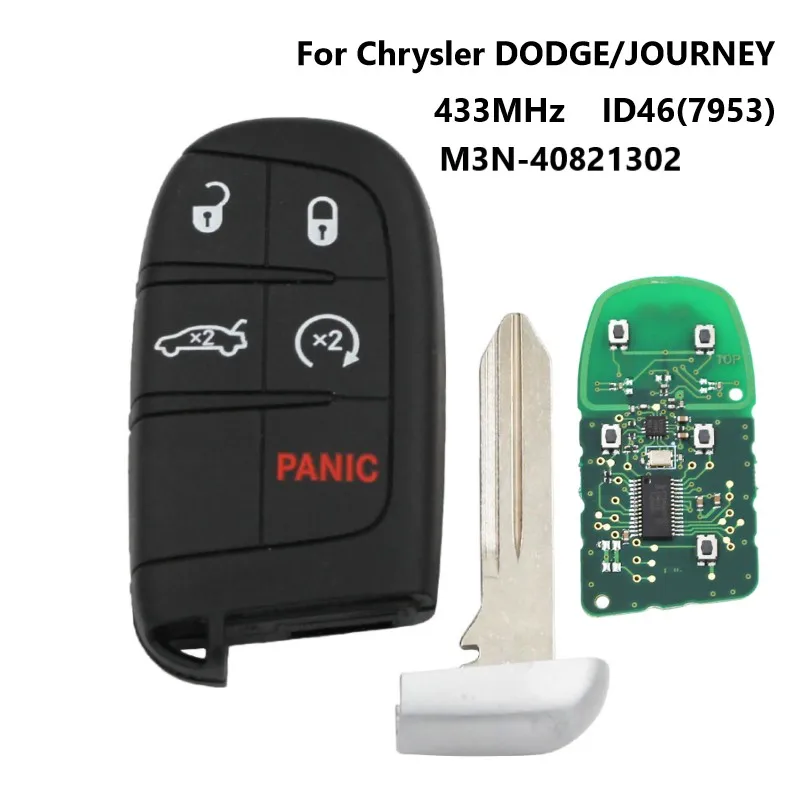 5Buttons Smart Remote Key Fob For Dodge M3N40821302 433MHz PCF7953/ID46 Chip For Jeep Grand Cherokee 2013-2018
5Buttons Smart Remote Key Fob For Dodge M3N40821302 433MHz PCF7953/ID46 Chip For Jeep Grand Cherokee 2013-2018