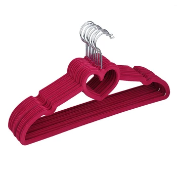 Pack of 10 Non-Slip Ultra-Thin 360 Degree Swivel Flocked Adult Clothes Hangers with Heart Tie Bar, Notched Shoulders for Garme
Pack of 10 Non-Slip Ultra-Thin 360 Degree Swivel Flocked Adult Clothes Hangers with Heart Tie Bar, Notched Shoulders for Garme