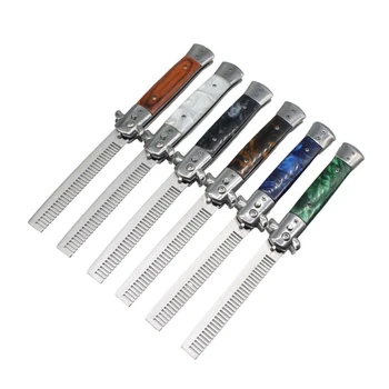 1Pcs Automatic Stainless Steel Combs Foldable Knife Brushes Hair Trimmer Comb Brush Accessories Butterfly Mens Pocket Knife
1Pcs Automatic Stainless Steel Combs Foldable Knife Brushes Hair Trimmer Comb Brush Accessories Butterfly Mens Pocket Knife