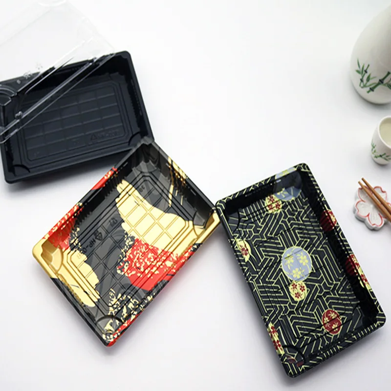 Flower Printing Sushi Packing Boxes Disposable Plastic Food Trays Takeout Food Container
Flower Printing Sushi Packing Boxes Disposable Plastic Food Trays Takeout Food Container
