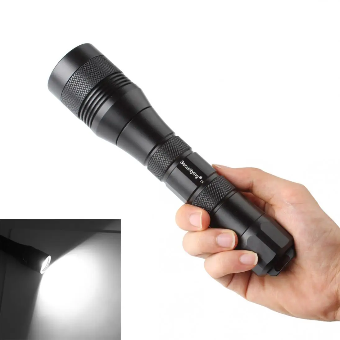

SecurityIng 1050Lm XM-L2(U4) LED Underwater Torch Wide 120 Degrees Beam Angle Scuba Diving Photography Video Flashlight