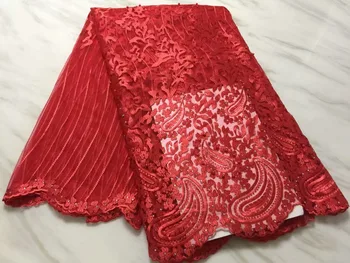 Latest African Lace Fabric Beaded Embroidered High Quality French Nigerian Tulle Lace Fabrics For Bridal Dress 5 yards Red A667
Latest African Lace Fabric Beaded Embroidered High Quality French Nigerian Tulle Lace Fabrics For Bridal Dress 5 yards Red A667
