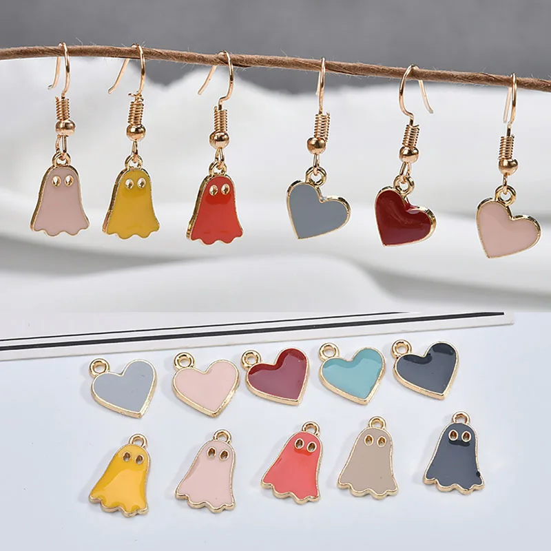10pcs/lot Ghost Specter Halloween Charms Heart Enamel Pendant Fashion Jewelry Earring DIY Making Charms
10pcs/lot Ghost Specter Halloween Charms Heart Enamel Pendant Fashion Jewelry Earring DIY Making Charms