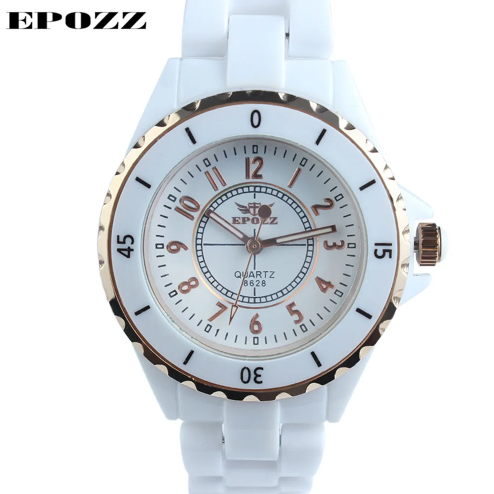 Brand EPOZZ Ladies Imitation Ceramic Watch Luxury Gold Bracelet Watches with Fine Alloy Strap Women Dress White Women Watch 8628
Brand EPOZZ Ladies Imitation Ceramic Watch Luxury Gold Bracelet Watches with Fine Alloy Strap Women Dress White Women Watch 8628