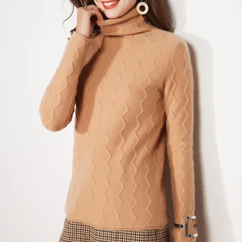 JECH 2018 new fashion autumn and winter women's sweater 100% pure cashmere pullover long-sleeved warm high-necked knit sweater
JECH 2018 new fashion autumn and winter women's sweater 100% pure cashmere pullover long-sleeved warm high-necked knit sweater
