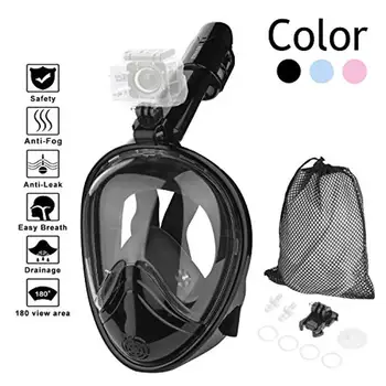 Diving Mask Full Face Snorkeling Mask 180 Degree Large View Easy Breath Dry Top Design Anti-Fog and Anti-Leak Snorkel Mask
Diving Mask Full Face Snorkeling Mask 180 Degree Large View Easy Breath Dry Top Design Anti-Fog and Anti-Leak Snorkel Mask