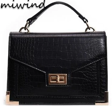 MIWIND Fashion Female Square bag 2018 New Quality PU Leather Women bag Crocodile pattern Tote bag Lock Shoulder Messenger Bags
MIWIND Fashion Female Square bag 2018 New Quality PU Leather Women bag Crocodile pattern Tote bag Lock Shoulder Messenger Bags