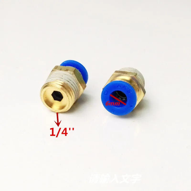 10pcs/lot 6mm Tube 1/4'' Thread Pneumatic Fitting Quick Joint Connector PC6-2
10pcs/lot 6mm Tube 1/4'' Thread Pneumatic Fitting Quick Joint Connector PC6-2